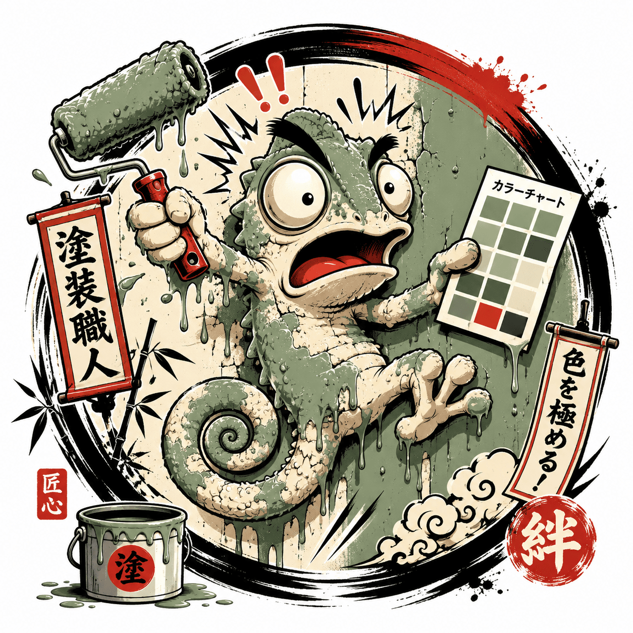 Painter Chameleon — Yabaizoo design (塗装職人 / 色を極める)